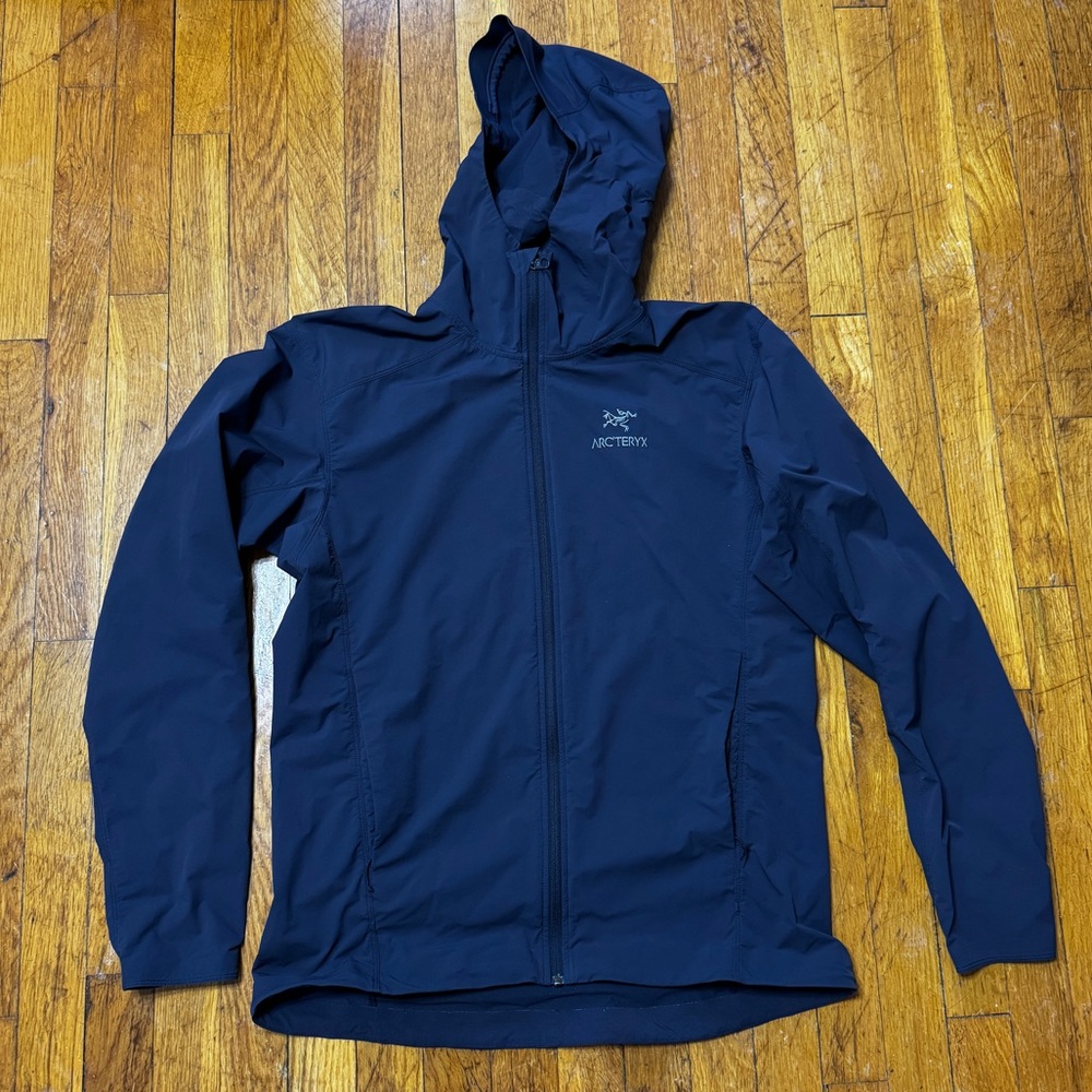 🏷️ SOLD Arc'teryx Mens Gamma SL Hoody Black Sapphire Soft Shell Rain Jacket 2021